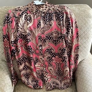J McLaughlin silk blend blouse